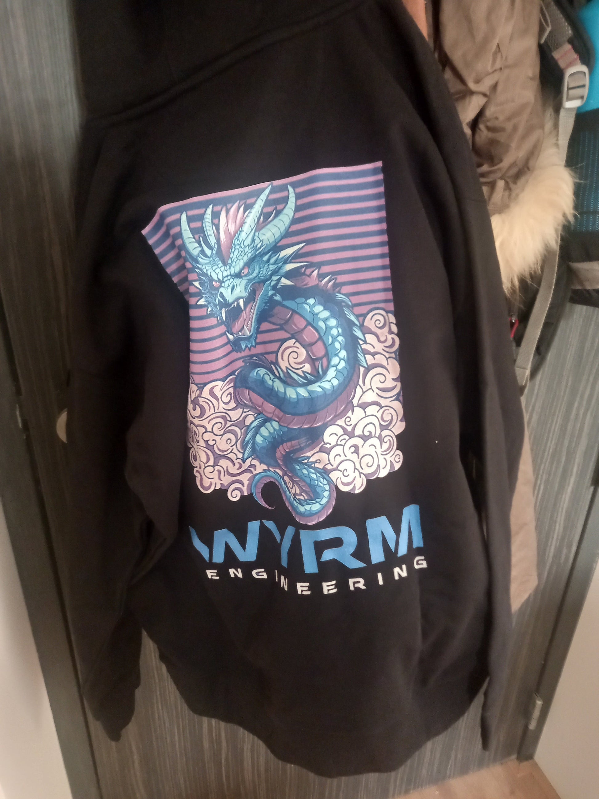 Wyrm Engineering Anime styled wyrm dragon Unisex casual streatwear Hoodie