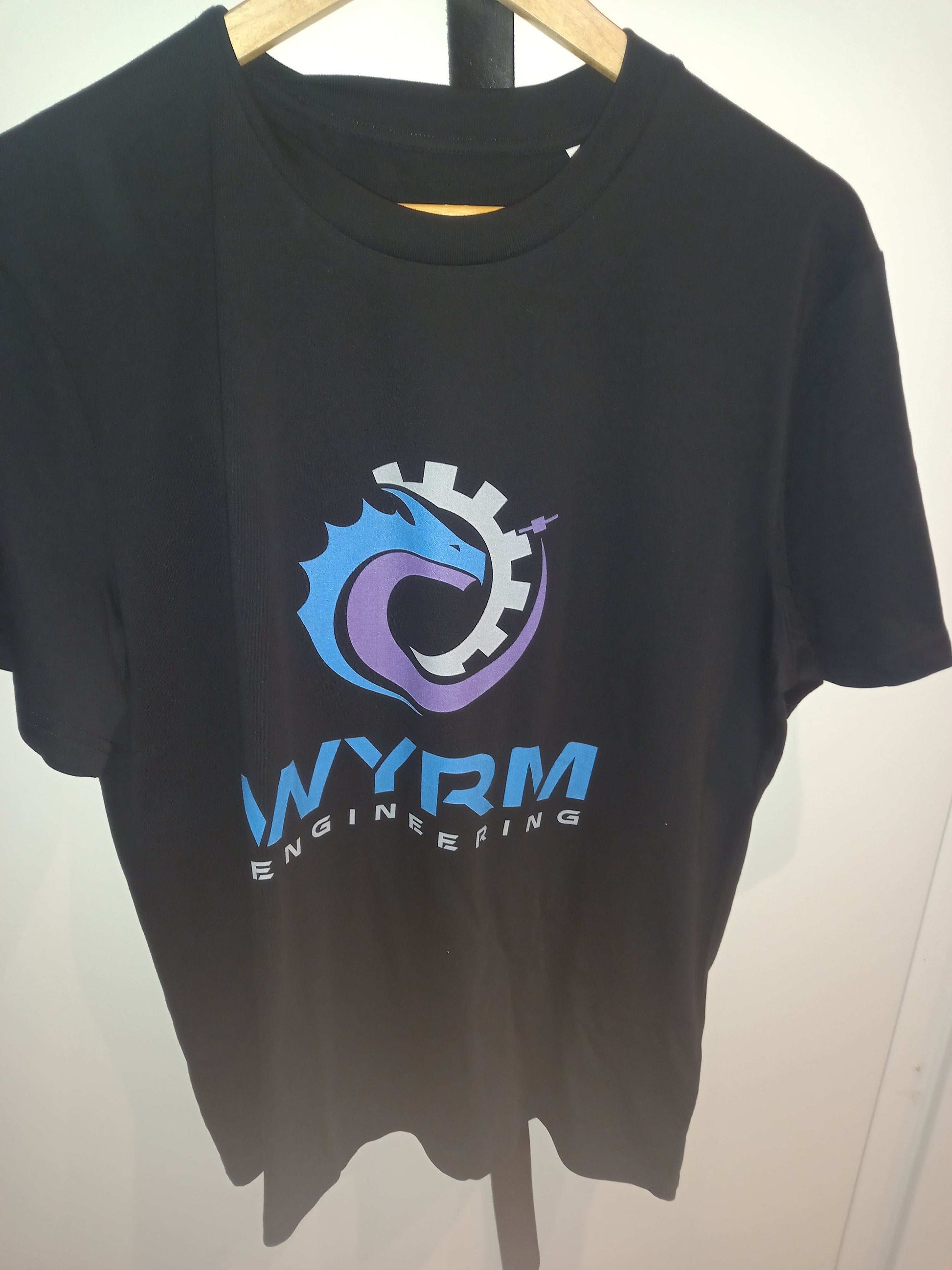 wyrm engineering logo space company unisex organic cotton