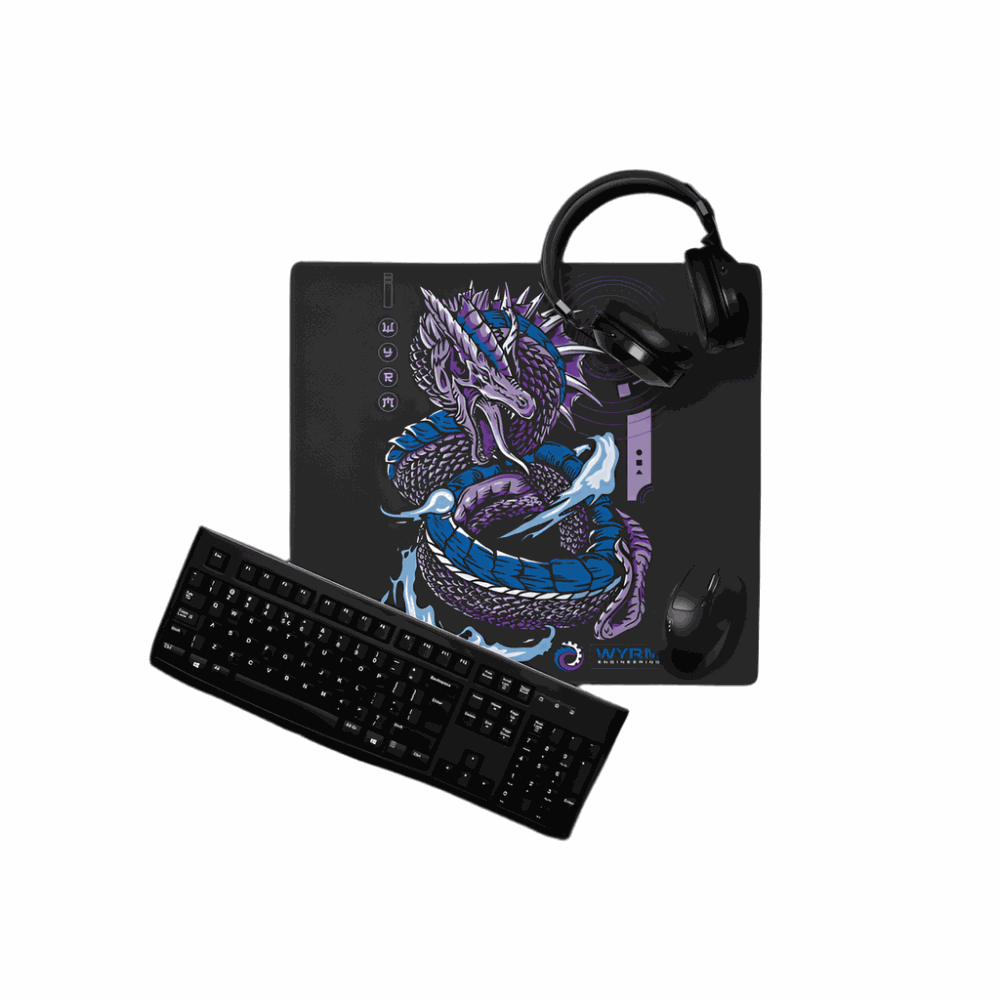 flaming wyrm stylised mouse pad