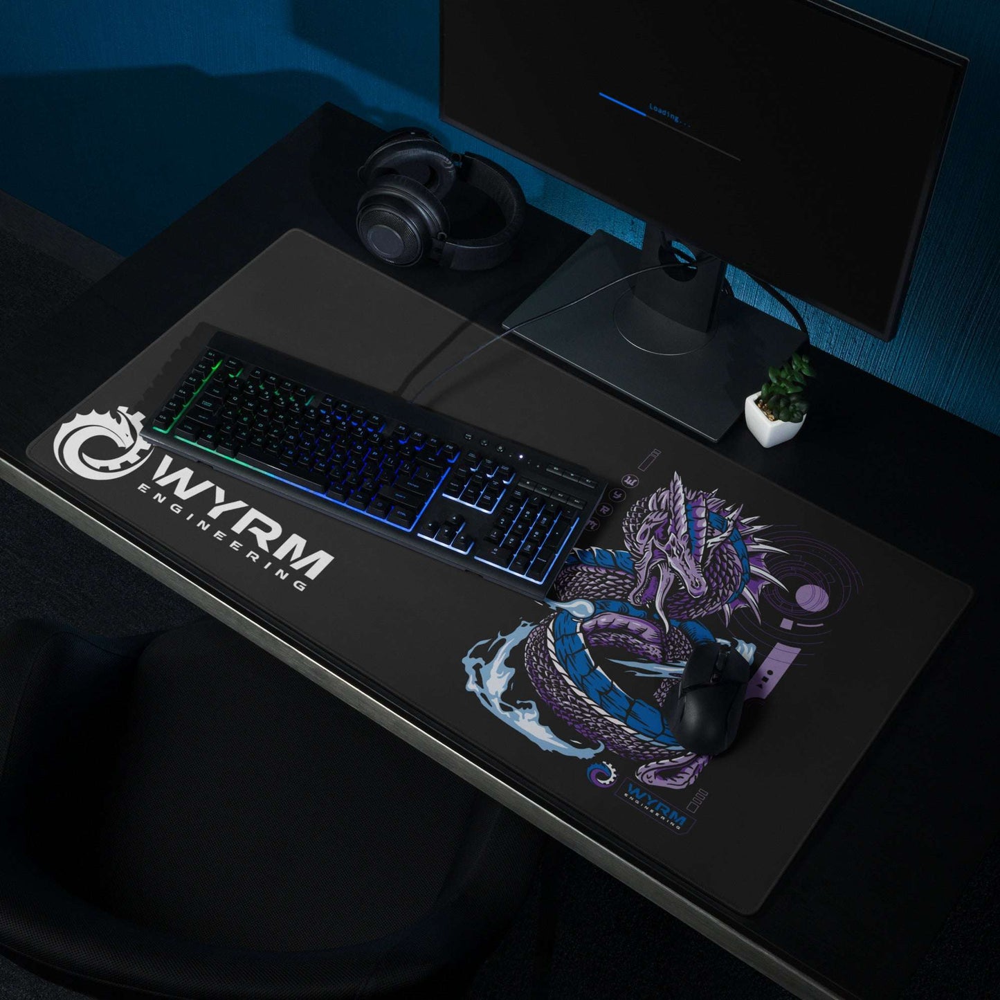 flaming wyrm stylised mouse pad