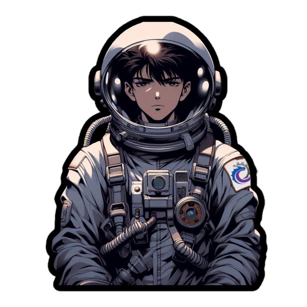 Male anime astronaut vinyl sticker