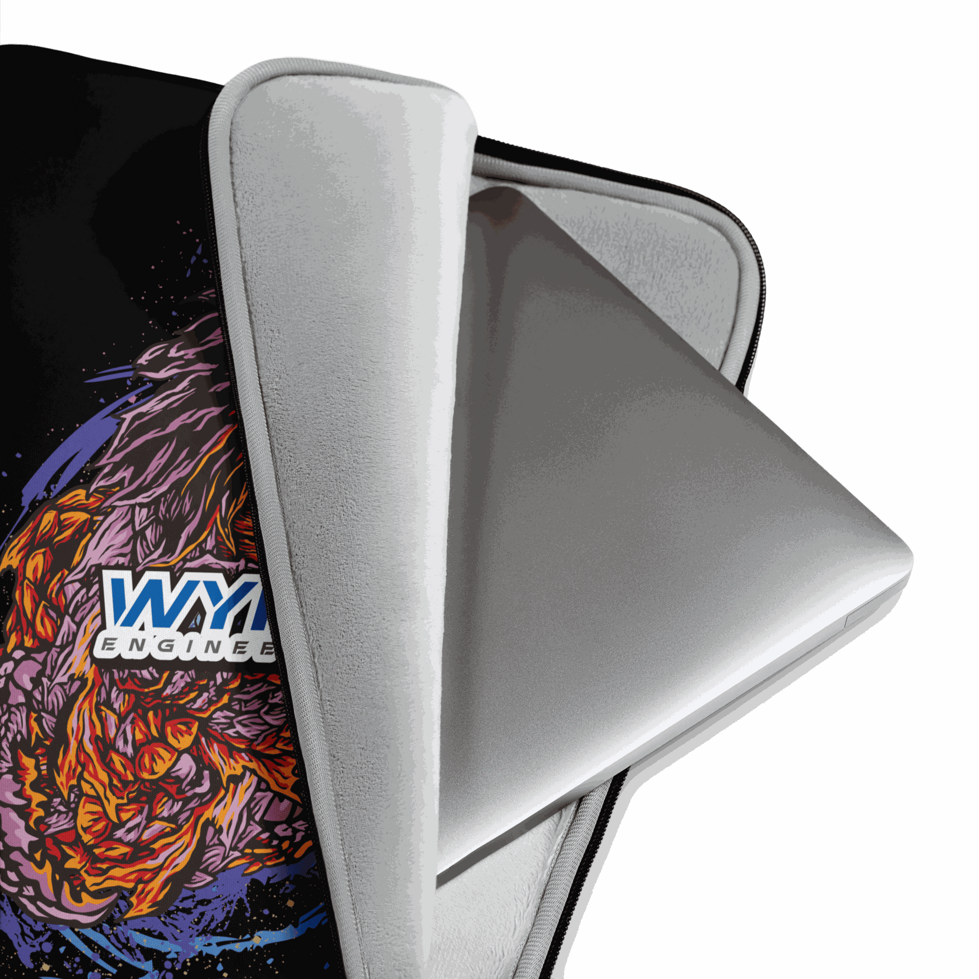 Wyrm Engineering anime dragonhead zipped Laptop protective Sleeve