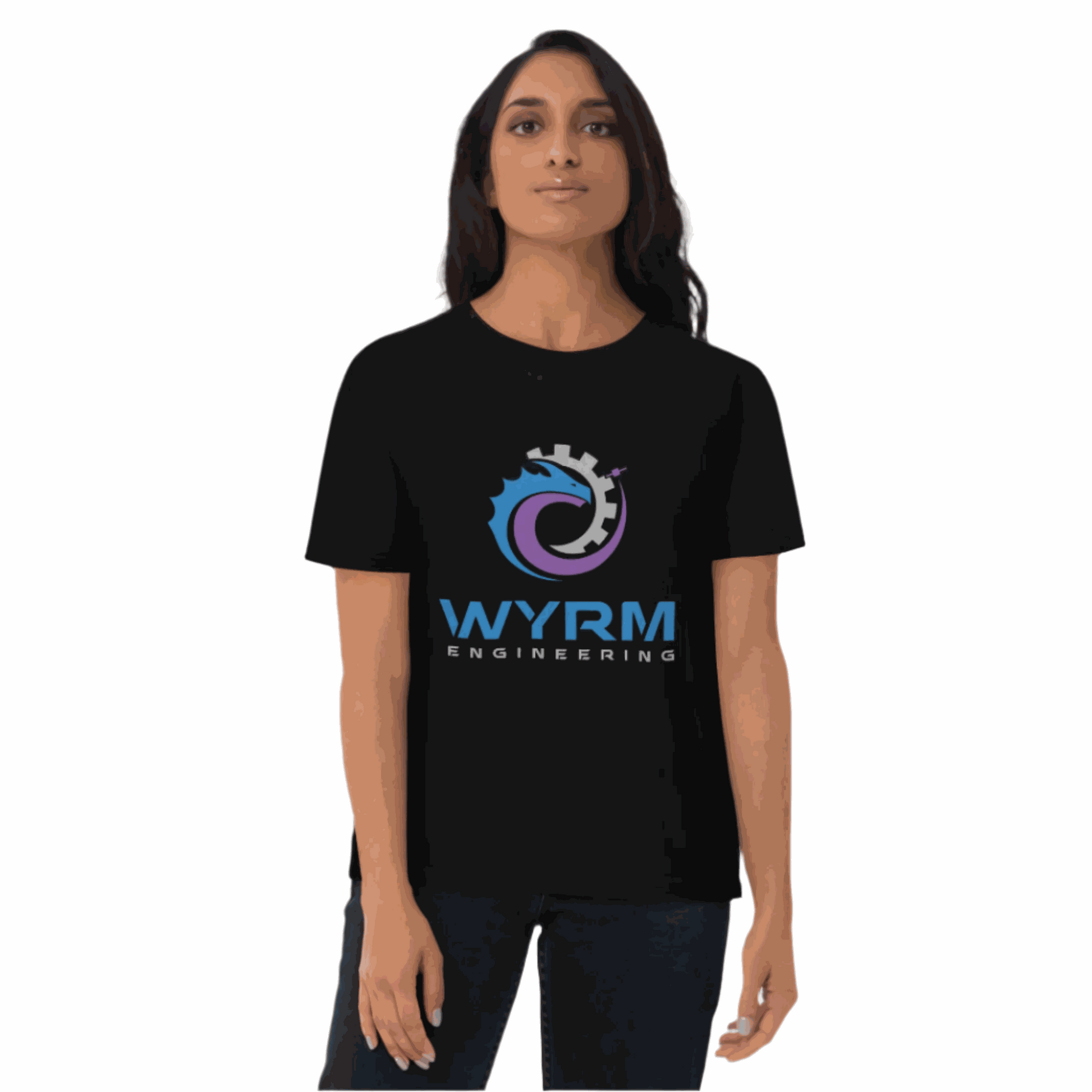 wyrm engineering logo space company unisex organic cotton