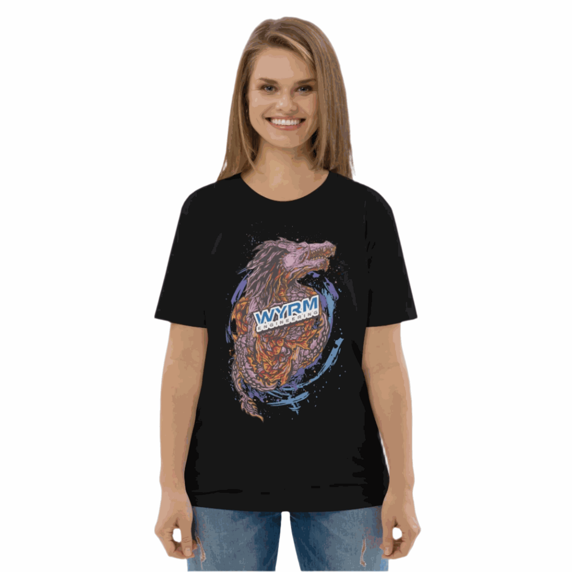 wyrm dragonhead anime themed unisex organic cotton