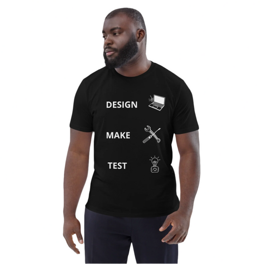 Design Make Test unisex organic cotton t-shirt for engineers