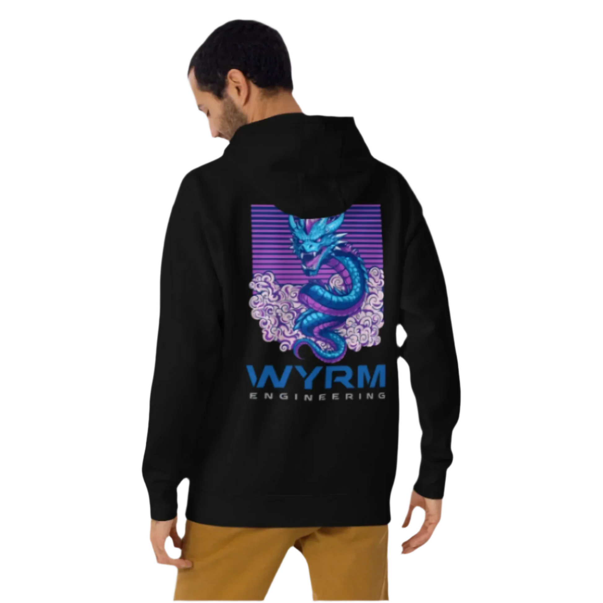 Wyrm Engineering Anime styled wyrm dragon Unisex casual streatwear Hoodie