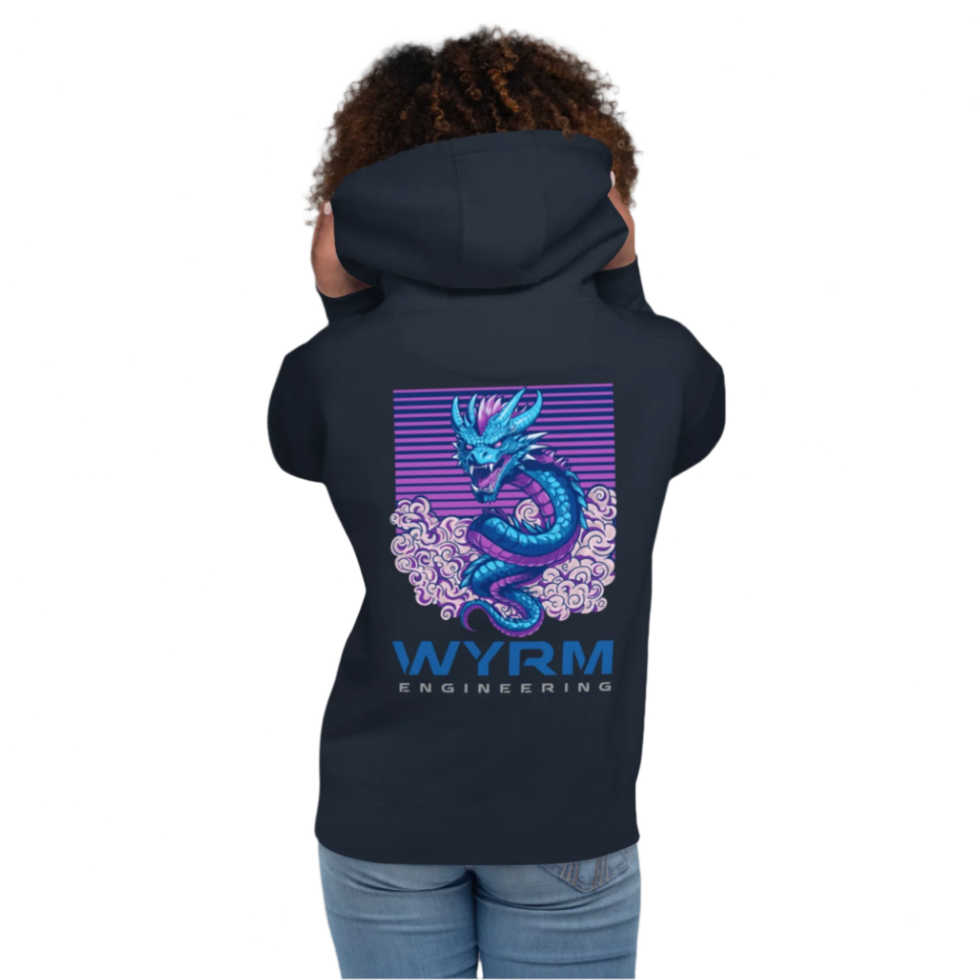 Wyrm Engineering Anime styled wyrm dragon Unisex casual streatwear Hoodie