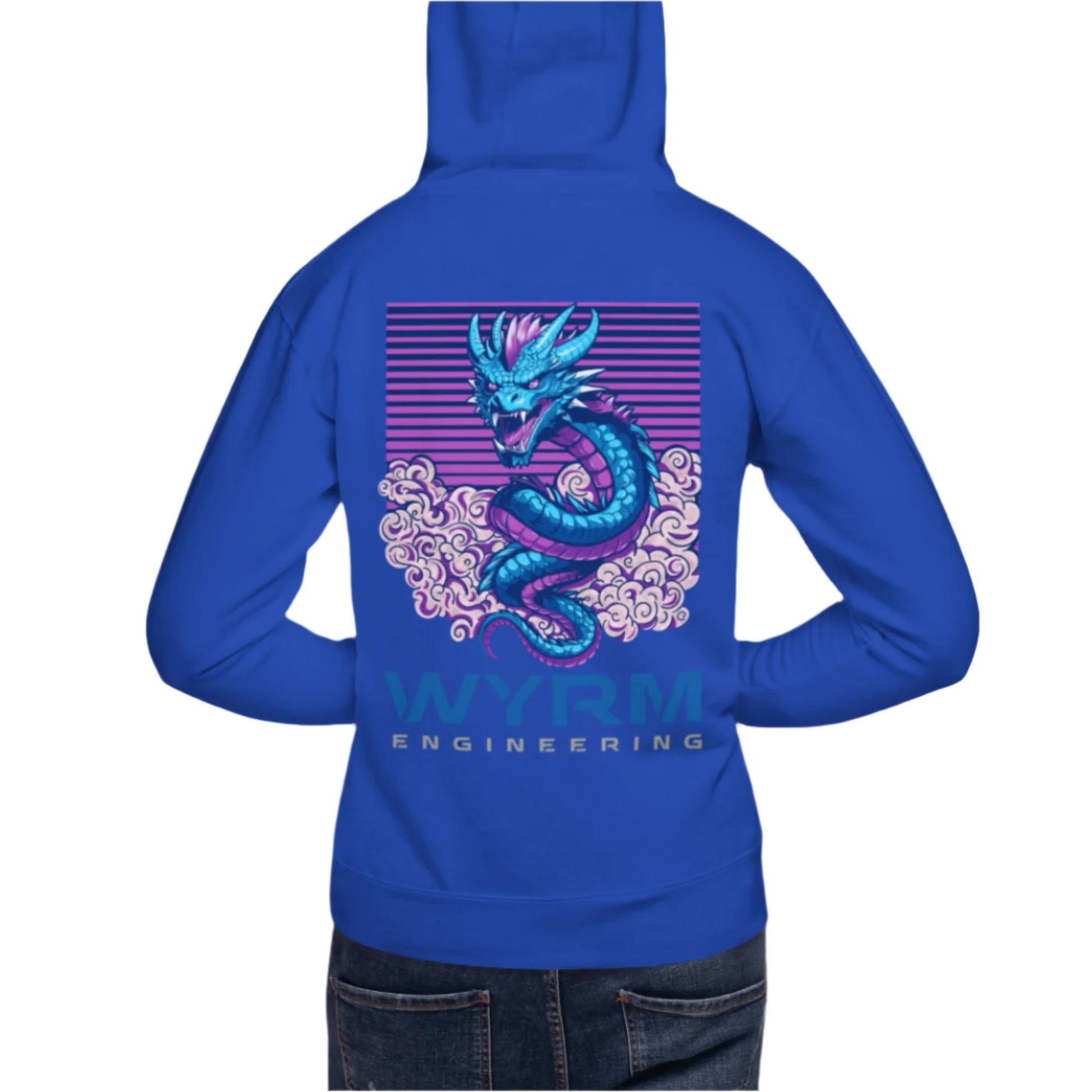 Wyrm Engineering Anime styled wyrm dragon Unisex casual streatwear Hoodie