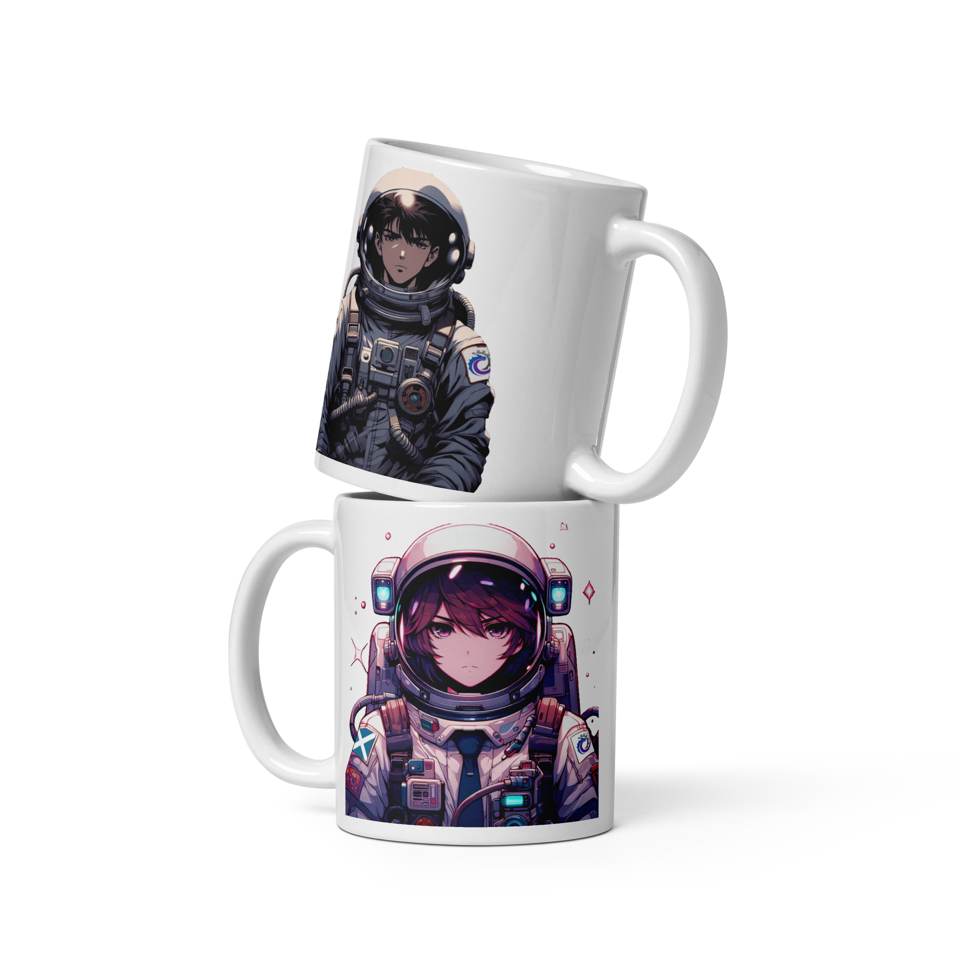 Female astronaut anime styled coffee mug