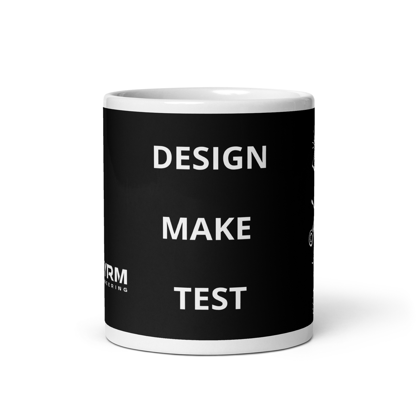 Design Make Test office coffee drinking mug for mechanical engineers