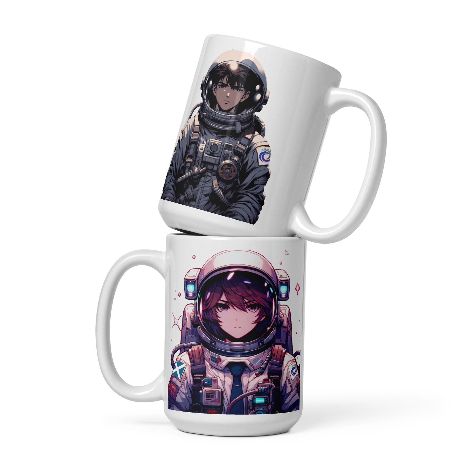 Female astronaut anime styled coffee mug