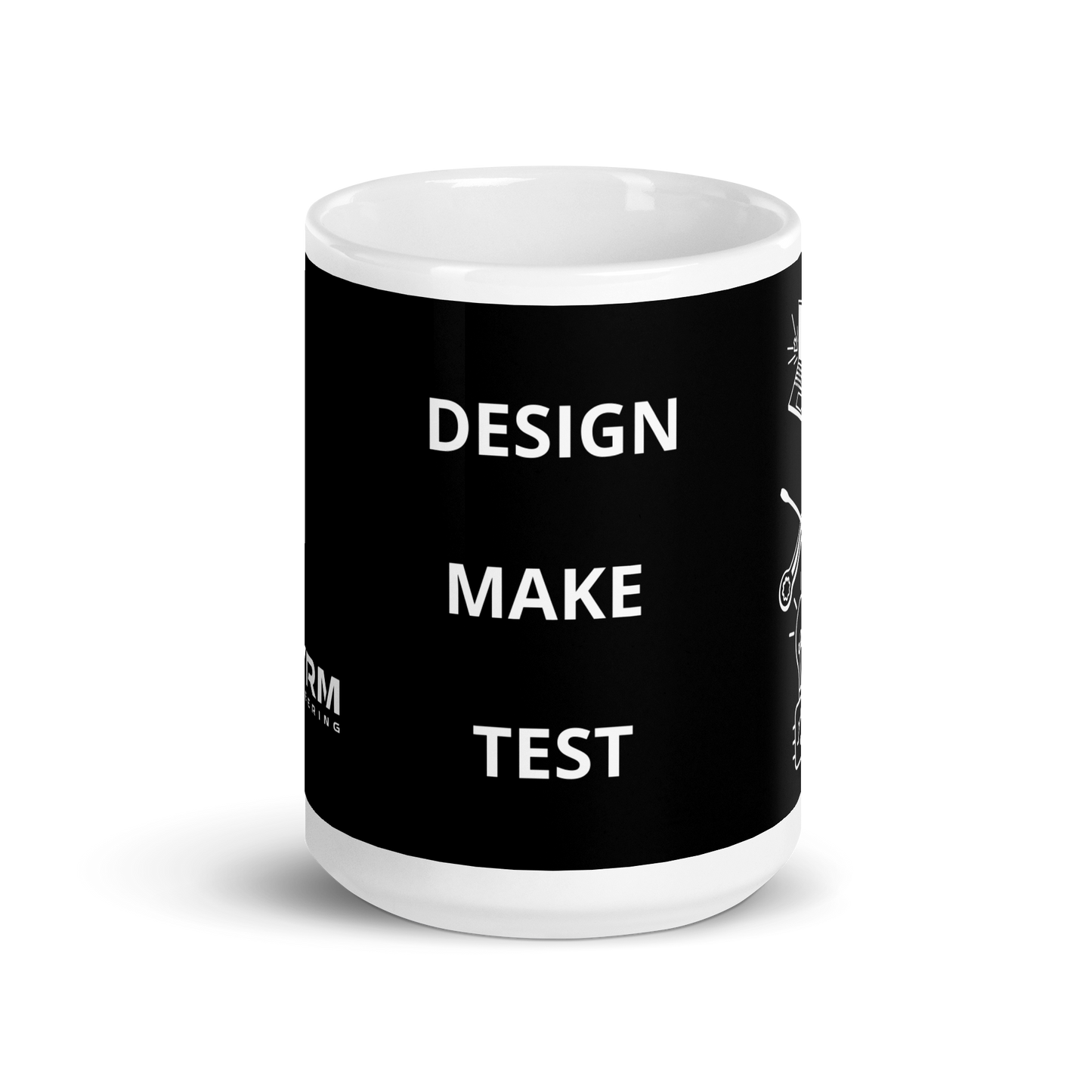 Design Make Test office coffee drinking mug for mechanical engineers