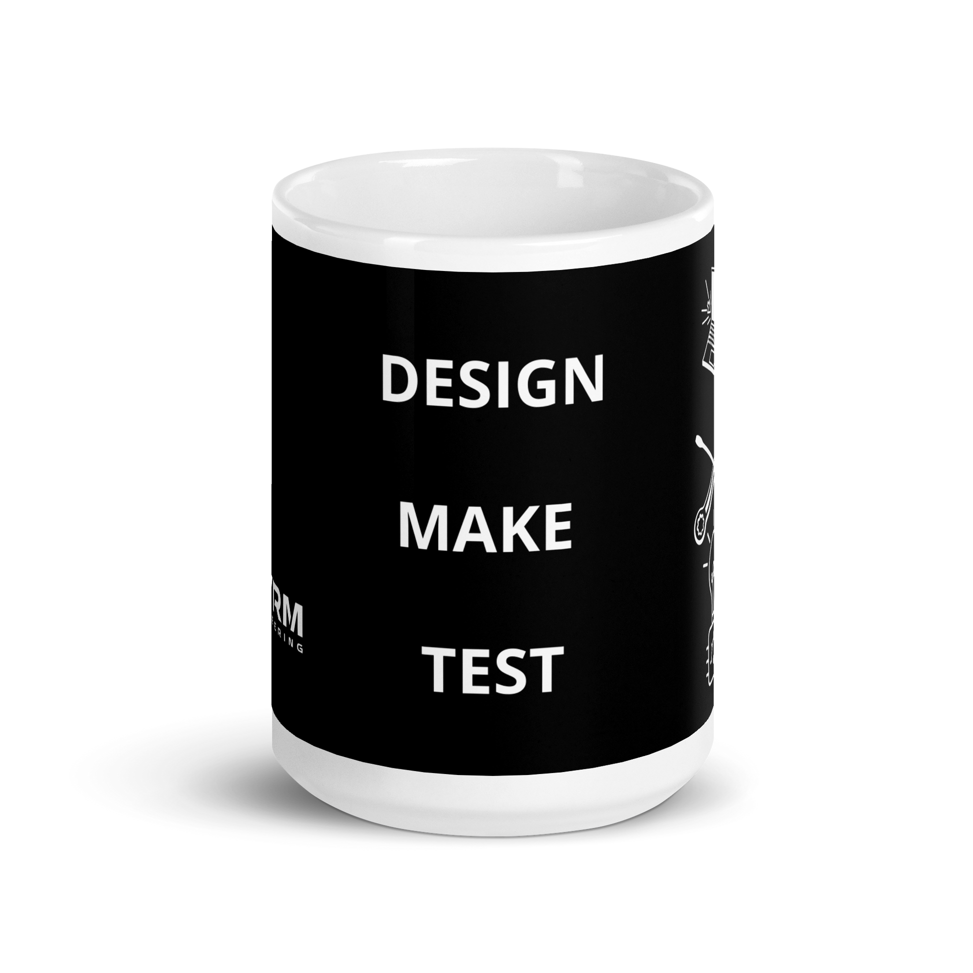 Design Make Test office coffee drinking mug for mechanical engineers