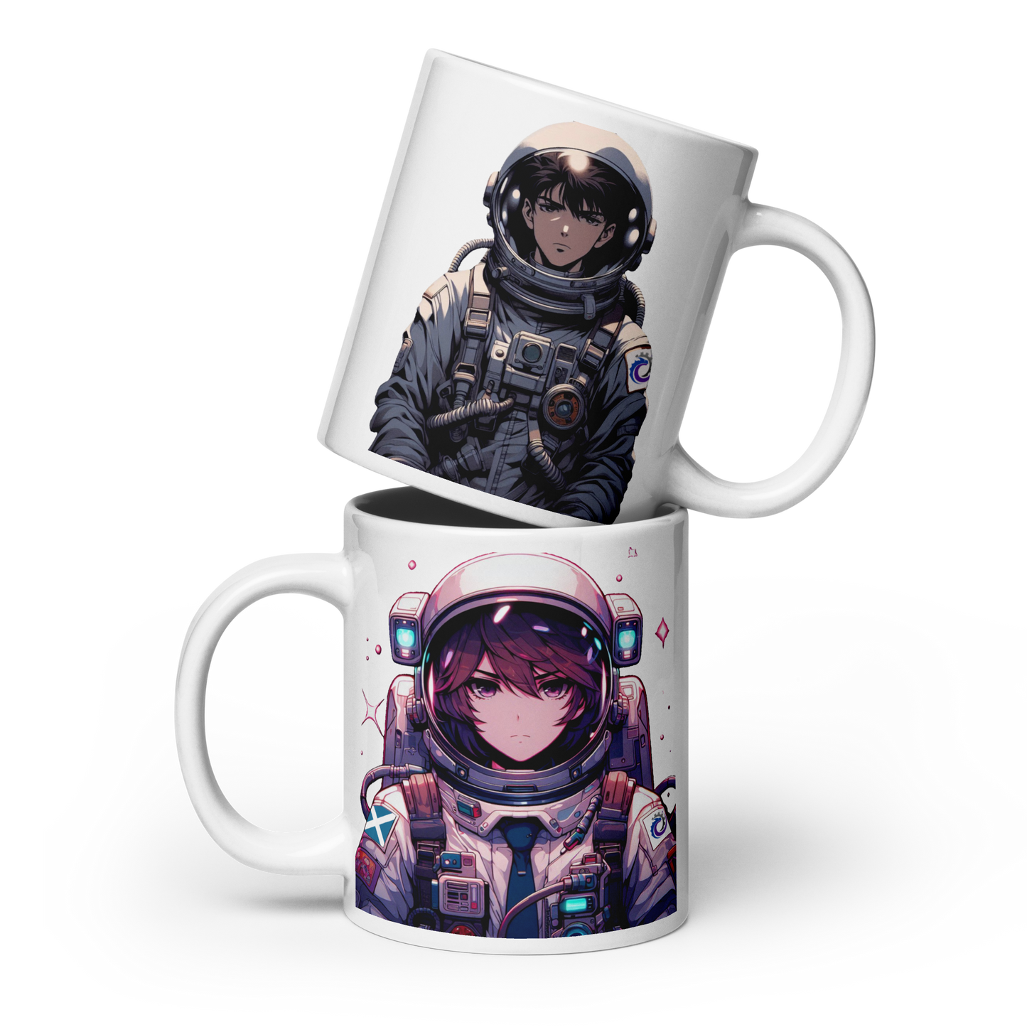 Female astronaut anime styled coffee mug