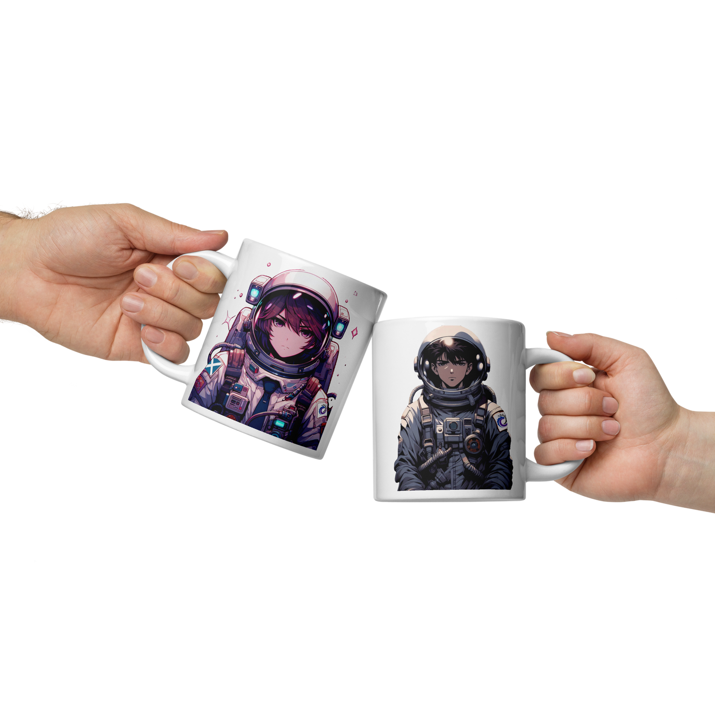 Female astronaut anime styled coffee mug